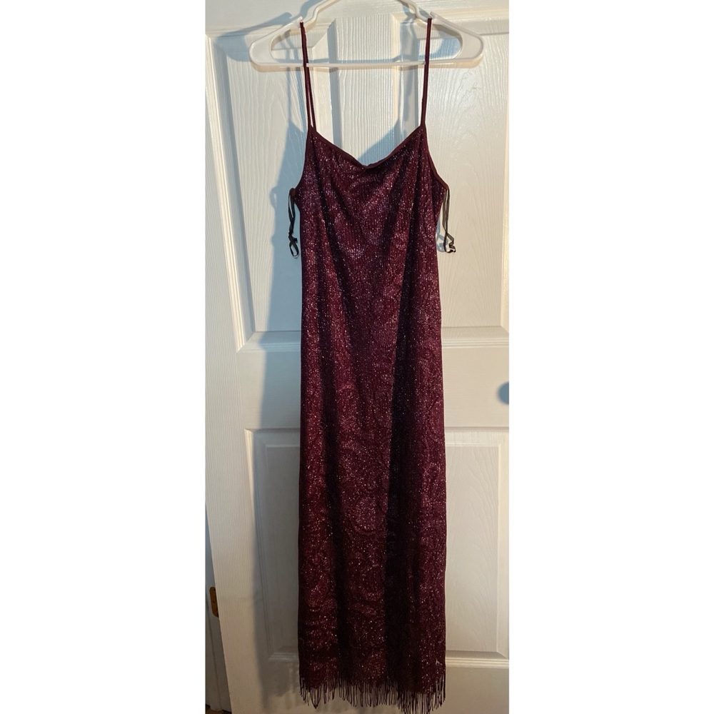 Long Vintage Maroon Dress